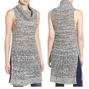 Nordstrom BP Cowl Neck Sleeveless Marled Sweater Tunic Dress NWT Size Small